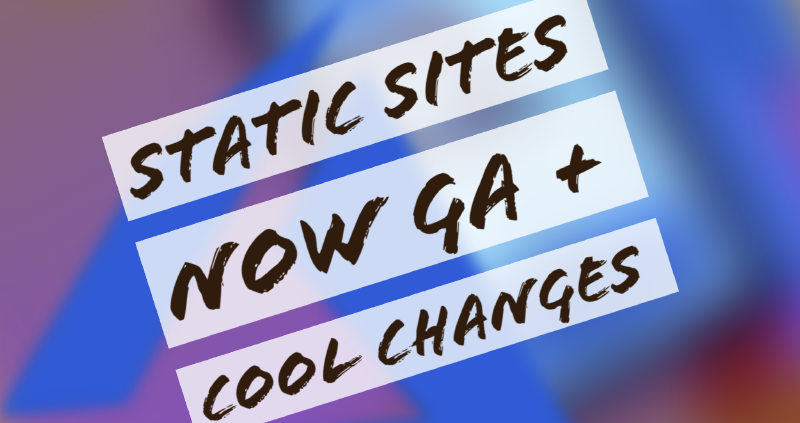 Featured image of post Day 47: Static Sites Update